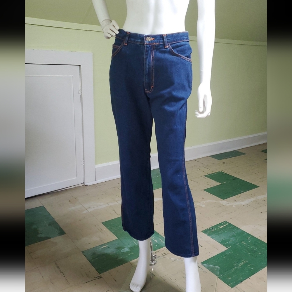 Vintage High Rise 1980s Gitano Dark Blue Jeans